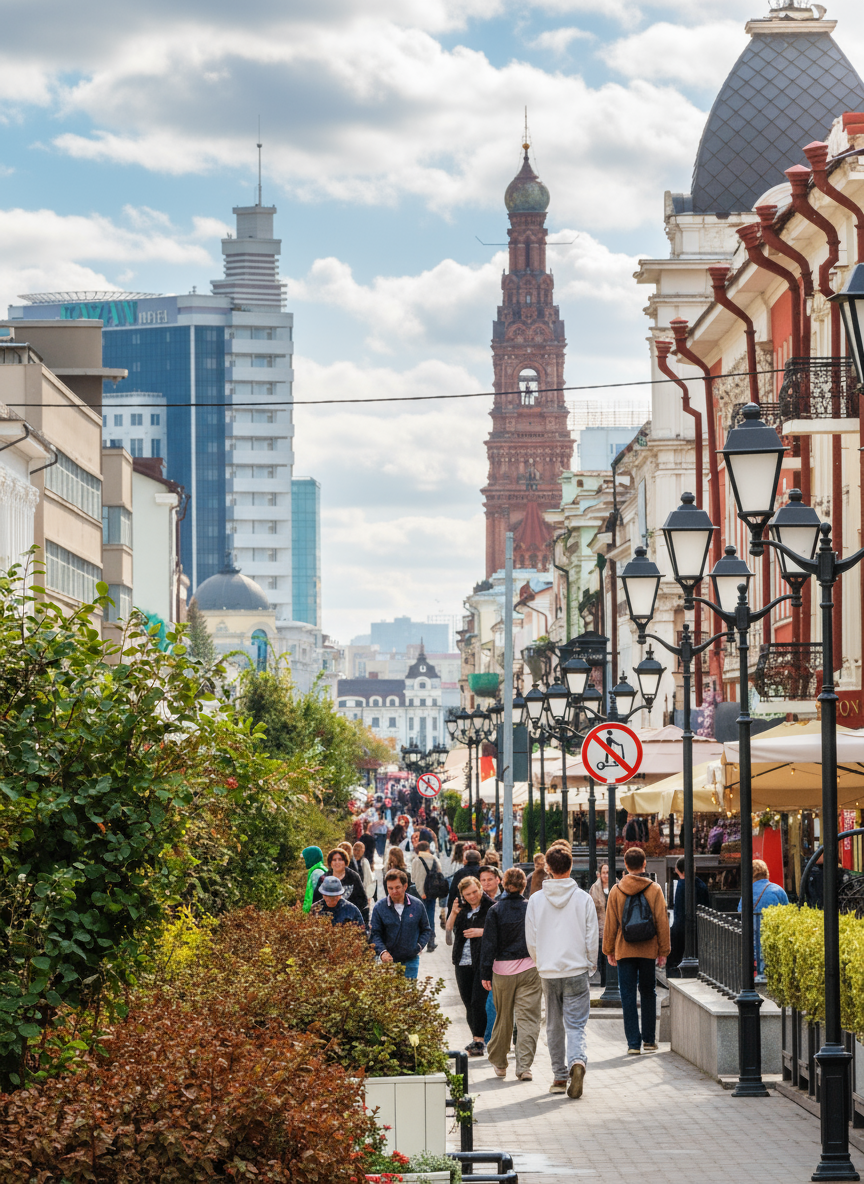 Улица Баумана: прогулка в сердце Казани