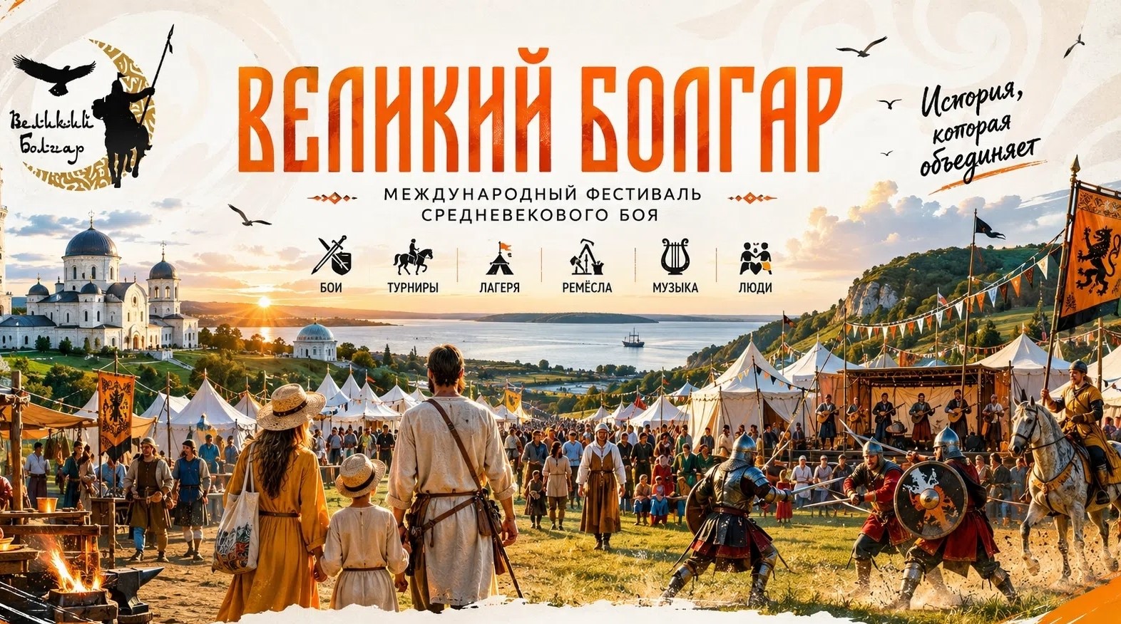 фестиваль «Великий Болгар», исторические реконструкции, рыцарские турниры, туризм в Татарстане