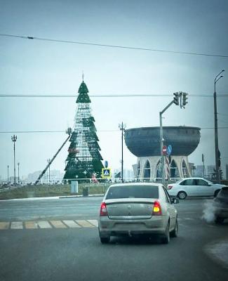 У Чаши устанавливают городскую елку 