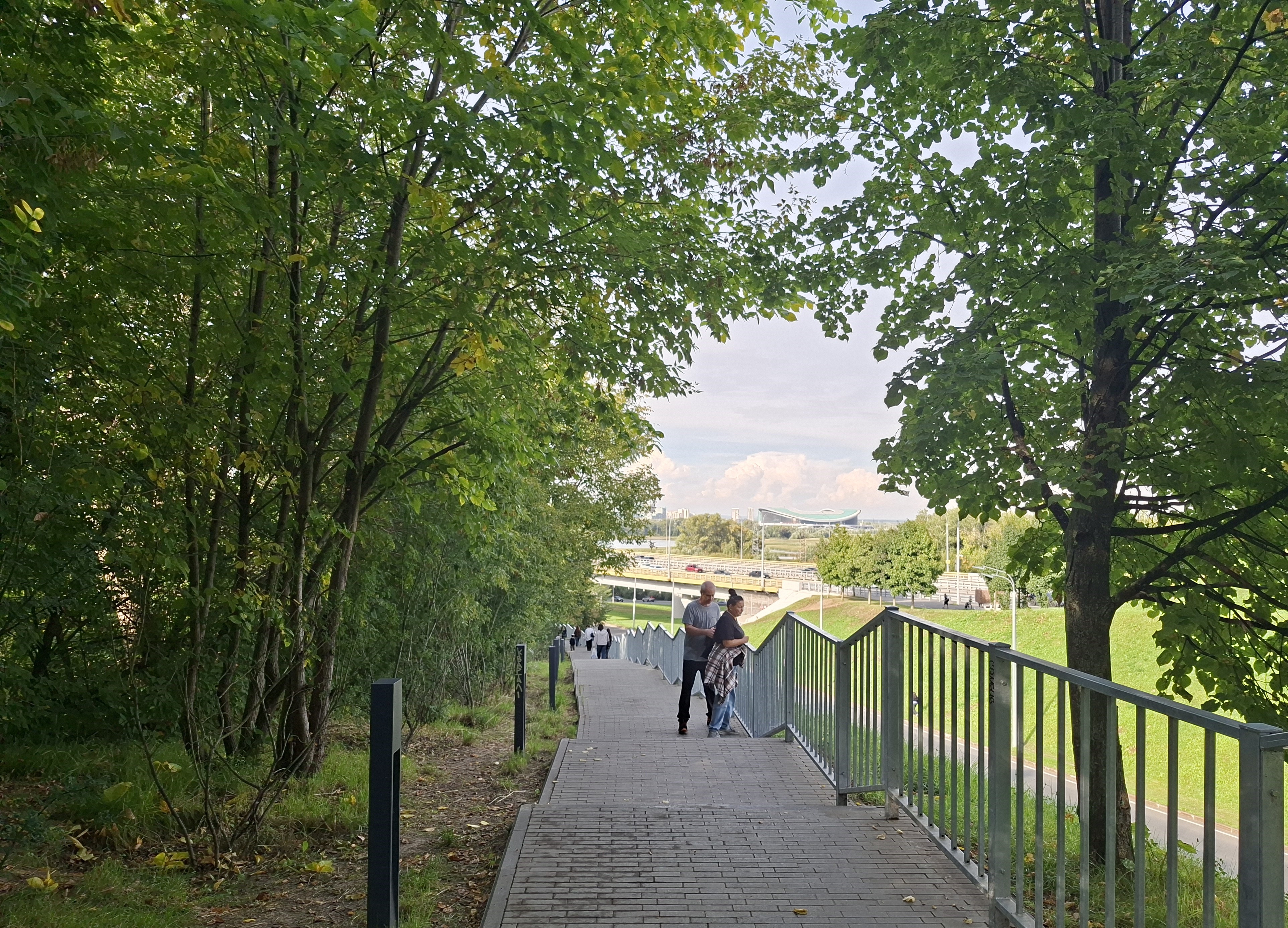 прогулочный маршрут от смотровой площадки в Парке Горького города Казани